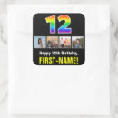 Search for 12 birthday stickers 12 years old
