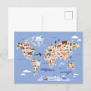 Search for world map postcards Kids