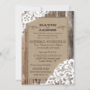 Search for country western lace wedding invitations Rustic