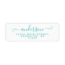 Search for teal return address labels Calligraphy
