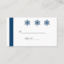 Search for snowflake place cards Blue
