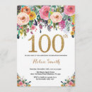 Search for 100th birthday invitations Gold glitter