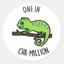 Search for funny chameleon stickers One in a million