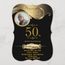 Search for art deco 50th birthday invitations Black gold