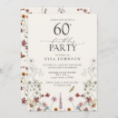 Search for garden 60th birthday invitations Feminine