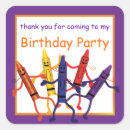 Search for kids crayon stickers Birthday