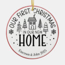 Search for our first house christmas tree decorations Modern handlettering script font