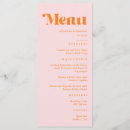 Search for retro wedding menus Modern