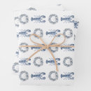 Search for shells wrapping paper Blue and white
