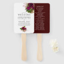 Search for burgundy wedding programs Watercolor flowers