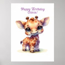 Search for funny giraffe posters Watercolor