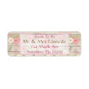 Search for rustic wood wedding return address labels Pink
