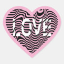 Search for pink white heart stripe striped stickers For her