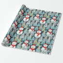 Search for christmas snowman wrapping paper Blue