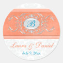 Search for coral and grey wedding stickers Blue