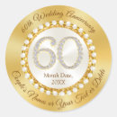 Search for sixtieth anniversary stickers Gold