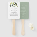 Search for watercolor wedding programs Green and white