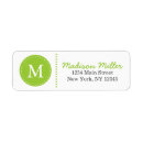 Search for lime green return address labels Girly