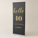 Search for surprise birthday party banners Black and gold