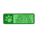 Search for green paw print return address labels Pets