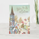 Search for vintage winter village christmas cards Church