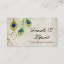 Search for peacock feather business cards Black