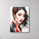 Search for red lips canvas prints Portrait