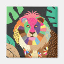 Search for lion portrait magnets Big cat