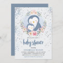 Search for penguin baby boy shower invitations Blue
