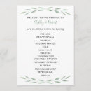 Search for greenery wedding programs Minimalist
