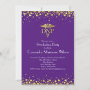 Search for purple and gold graduation invitations Elegant