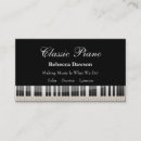 Search for piano teacher business cards Classic