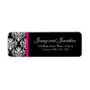 Search for black and white damask return address labels Fancy