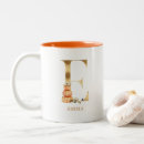 Search for gold letter e mugs Initial
