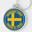 Search for sweden round key rings World flags