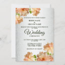 Search for silver and peach wedding invitations Floral
