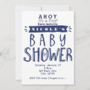 Search for navy blue and white baby shower invitations Modern