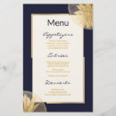 Search for blue and gold wedding menus Trendy
