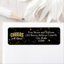 Search for gold confetti return address labels Party