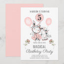 Search for girls unicorn 5th birthday invitations Cute