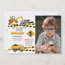 Search for bulldozer birthday invitations Construction birthday party
