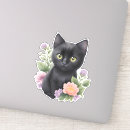 Search for black and white kitten stickers Whimsical