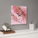 Search for pink marble clocks Feminine