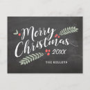 Search for chalkboard typography postcards Merry christmas
