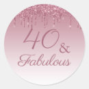Search for forty is fabulous stickers Pink