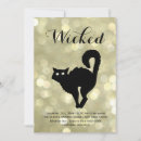 Search for black cat halloween invitations Gold