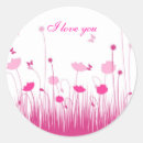 Search for floral valentine stickers I love you
