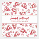 Search for baby delivery stickers Red