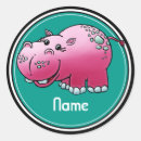 Search for cartoon hippo stickers Pink