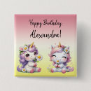 Search for unicorn birthday badges Purple